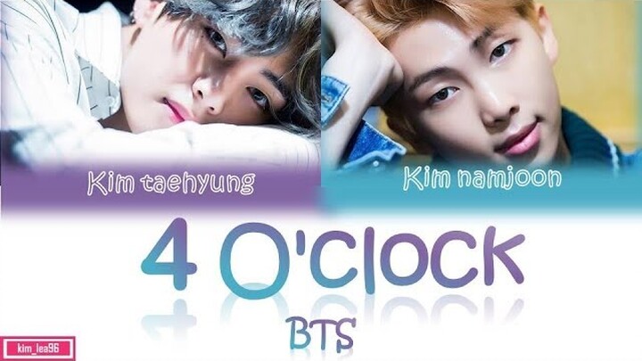 BTS V & RM - 네시 (4 O'CLOCK) SUB INDO/Romanized/Lyrics/COLOR CODED