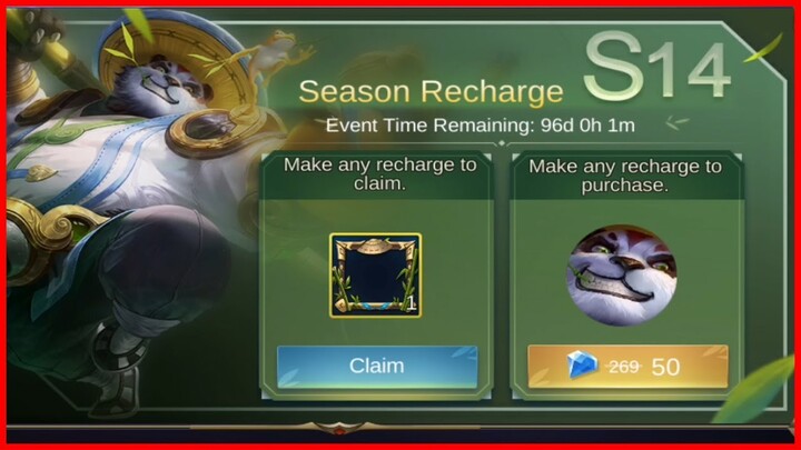 SEASON 14 RECHARGE EVENT IS HERE 🟢 MLBB