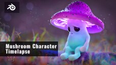 Maselang Bahaghari Artwork | Lonely Mushroom 3D Character - TIMELAPSE | BLENDER 3D