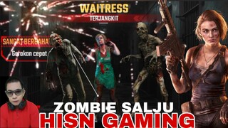 game zombie Fire 3D. hujan salju. ada ikan berenang di salju