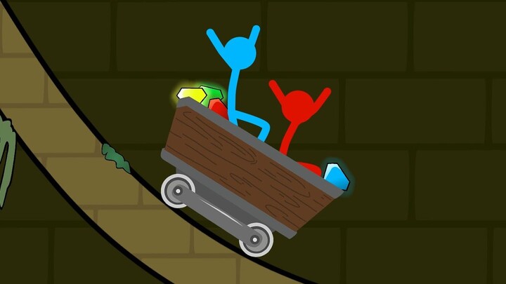 Fireboy and Watergirl , Stickman Animation - ( EP3 Forest Temple Parkour )
