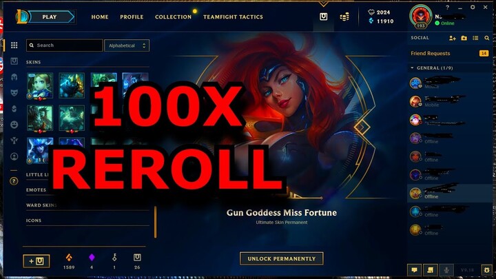 Rerolling 100+ Skins Shards With The Gang - League of Legends Skins