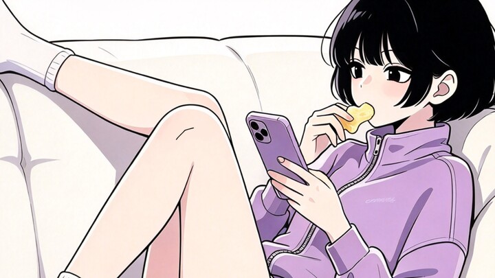 Tentang adik perempuan yang seharian hanya makan-makan saja...