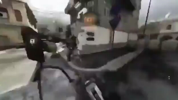 Big gun spinning around