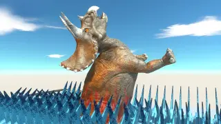 Epic Jump Above Spiky Blenders - Animal Revolt Battle Simulator