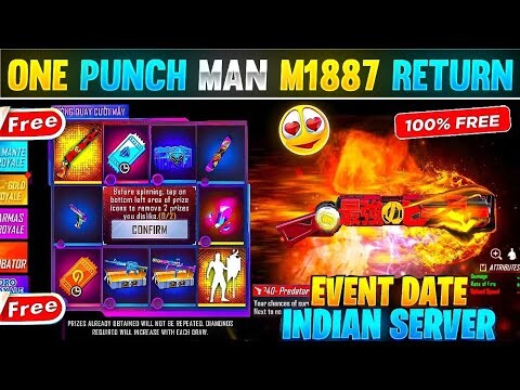 One Punch Man M1887 Return | Next M1887 Skin In Free Fire | One Punch Man M1887 Gun Skin Return Date