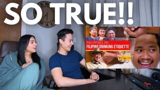 PHILIPPINES 101: FILIPINO DRINKING ETIQUETTE! (Couple Reacts)