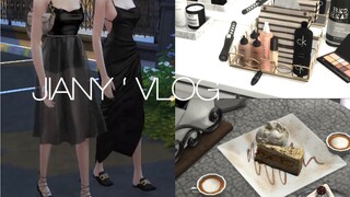 模拟人生4｜简一‘vlog.女爱豆休息的一天.晨跑.下午茶.