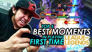 Top 5 Best Moments in playing Wild Rift first time! | LoL: Wild Rift Alpha Test