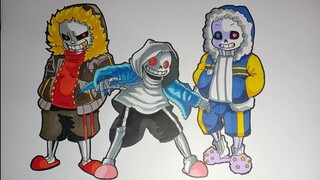 How To Draw Heroes Time Trio Cách Vẽ Bộ 3 Sans Siêu Tốc