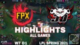 Highlight FPX vs JDG (All Game) LPL Mùa Xuân 2021 | LPL Spring 2021 | FunPlus Phoenix vs JD Gaming