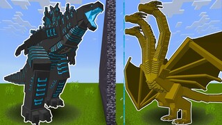 I Cheated in a SUPER GODZILLA Mob Battle || Minecraft PE