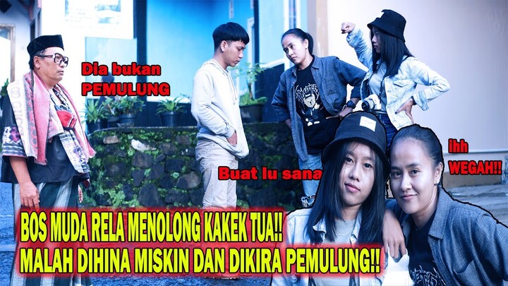 SEORANG BOS MUDA RELA MENOLONG KAKEK TUA. MALAH DIHINA HABIS HABISAN DAN DIKIRA PEMULUNG.