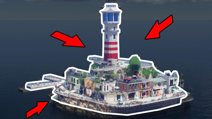 爆肝几个星期，我建出了最细节的海岛小镇！！！