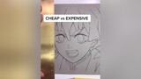 Cheap vs expensive art supplies ✨ fyp foryou foryoupage anime demonslayer zenitsu zenitsuagatsuma animeart artchallenge