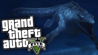 Monster Laut Mosasaurus Mod | GTA 5 Momen Lucu (Bahasa Indonesia)