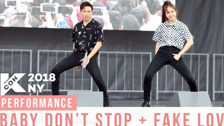 【Ellen和Brian】KCON 《Baby Don't Stop》 + 《Fake Love》翻跳表演！