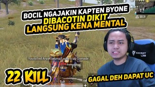 BOCIL NANTANG KAPTEN BY ONE, LANGSUNG KENA MENTAL