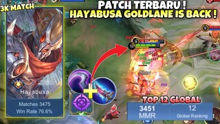 TOP 12 GLOBAL ! SOLO RANK HAYABUSA GOLDLANE IS BACK ! NEW PATCH Stenly Hayabusa Gameplay !