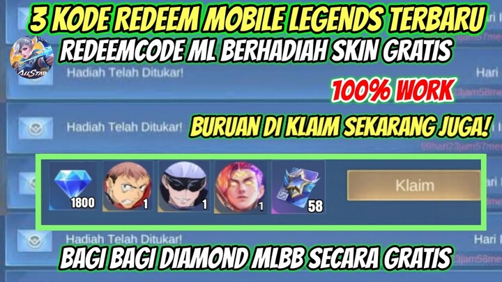 BURUAN! 3 KODE REDEEM ML TERBARU KODE REDEEM MOBILE LEGENDS HARI INI UPDATE DESEMBER 2024