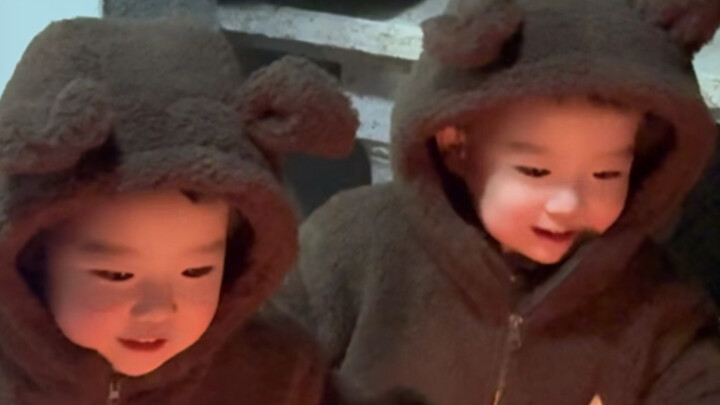 Two adorable kids—mine!