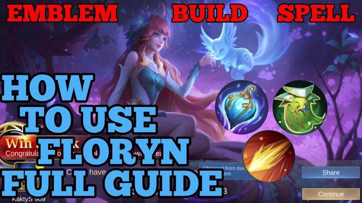 How to use Floryn guide & best build mobile legends ml new