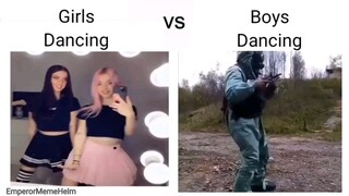 girls dancing vs boys dancing