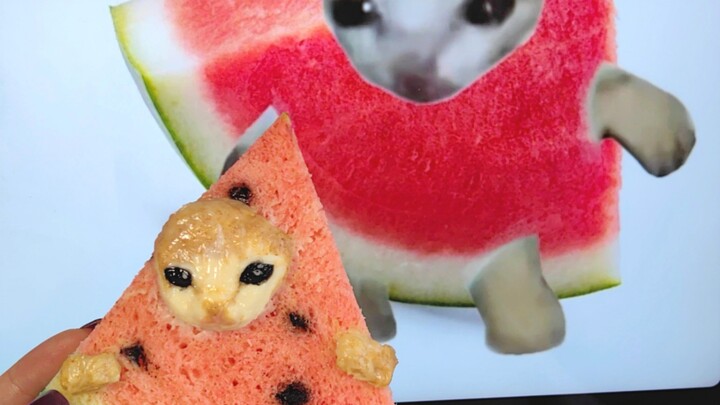 Meme kucing kuliner | Udah jadi semangka nih meong!