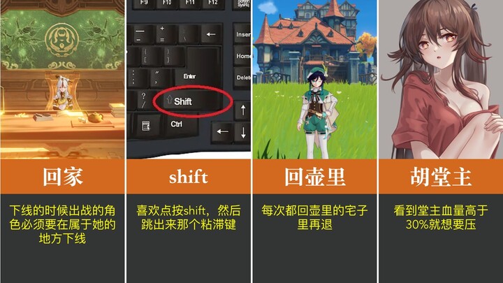 【原神】玩原神时出现的30种奇怪习惯，看看你中了几个？