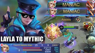 LAYLA DOUBLE MANIAC CARRY TROLL TO MYTHIC