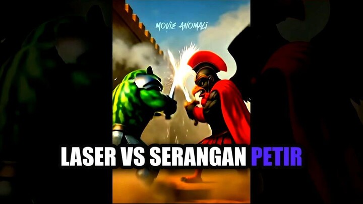Laser vs Serangan Petir