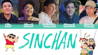 Lagu Opening Sinchan Cover By Windah Basudara, Rio Djaja, Mic Marcel, Rizad, Cendy (Ai Cover Song)