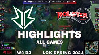 Highlight BRO vs KT (All Game) LCK Mùa Xuân 2021 | LCK Spring 2021 | Fredit BRION vs KT Rolster