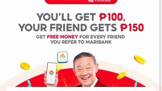 Get 150 pesos Rewards for Free when you download & open account in Maribank & use my Referral Code