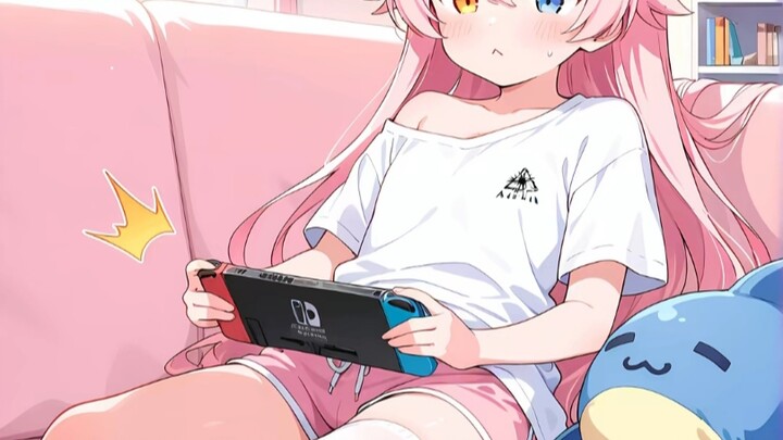โฮชิโนะกำลัง…เล่น…เกมอยู่