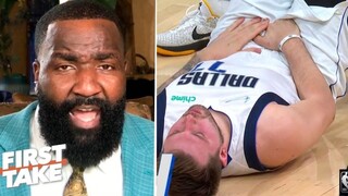 GET UP | Kendrick Perkins on Luka Doncic gets NUT KICK in Susn def. Mavericks Playoffs West Semi