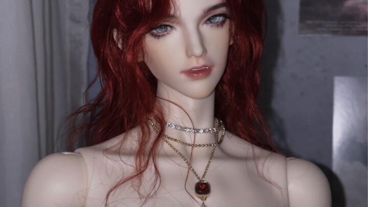 【BJD】Long red hair looks like a male version of Ariel