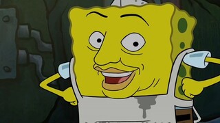SpongeBob's eyes are fierce, and he becomes the boss of the Bikini Bottom gang