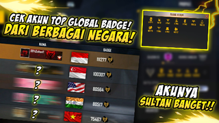 CEK 5 AKUN TOP GLOBAL BADGE DARI BERBAGAI NEGARA - FREE FIRE