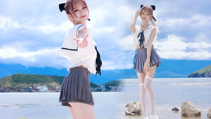 "My wife can't be that cute!! I'll choose a pleated skirt!!"