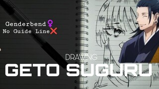 GENDER SWAP LAGI‼️ || DRAWING GETO SUGURU || JUJUTSU KAISEN
