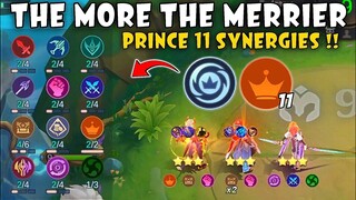 15 GOLD EVERY ROUND !! PRINCE + RUNE THE MORE THE MERRIER !! MAGIC CHESS MOBILE LEGENDS