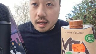 ASMR Dutch Giant Gingerbread Man & Organic Coconut Juice🍪🥥 Crunchy Eating Sounds