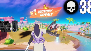 38 Elimination Solo vs Squads ชนะการเล่นเกมเต็มรูปแบบ Season 3 (แป้นพิมพ์ Fortnite PC)