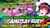GAMEPLAY RUBY | BUILD RUBY EXP LANE ❗ COMBO RUBY SEASON 24 ❗ RUBY CC NON STOP + FIGHTER SOLO RANK