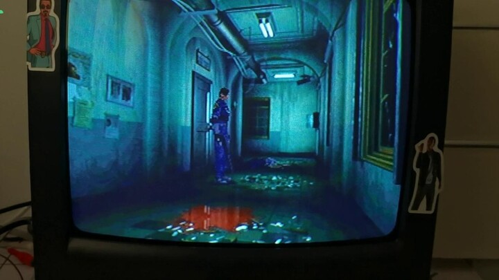 การติดตามผลการสาธิตบน PS1 Resident Evil CRT