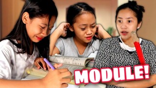 IBA'T IBANG EKSENA NG MGA ESTUDYANTENG NAGSASAGOT NG MODULE SA BAHAY (LAPTRIP!)