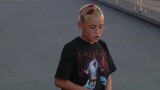 Lido Junior, a nine-year old skateboard player
