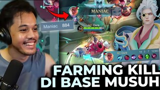 Maniac Gw Yang Ke 884!! Gw Ajarin Cara Farming Kill Sampe Maniac Di Base Musuh - Mobile Legends