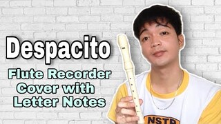 DESPACITO (Luis Fonsi with Daddy Yankee feat. Justin Bieber) Flute Recorder Cover with Letter Notes
